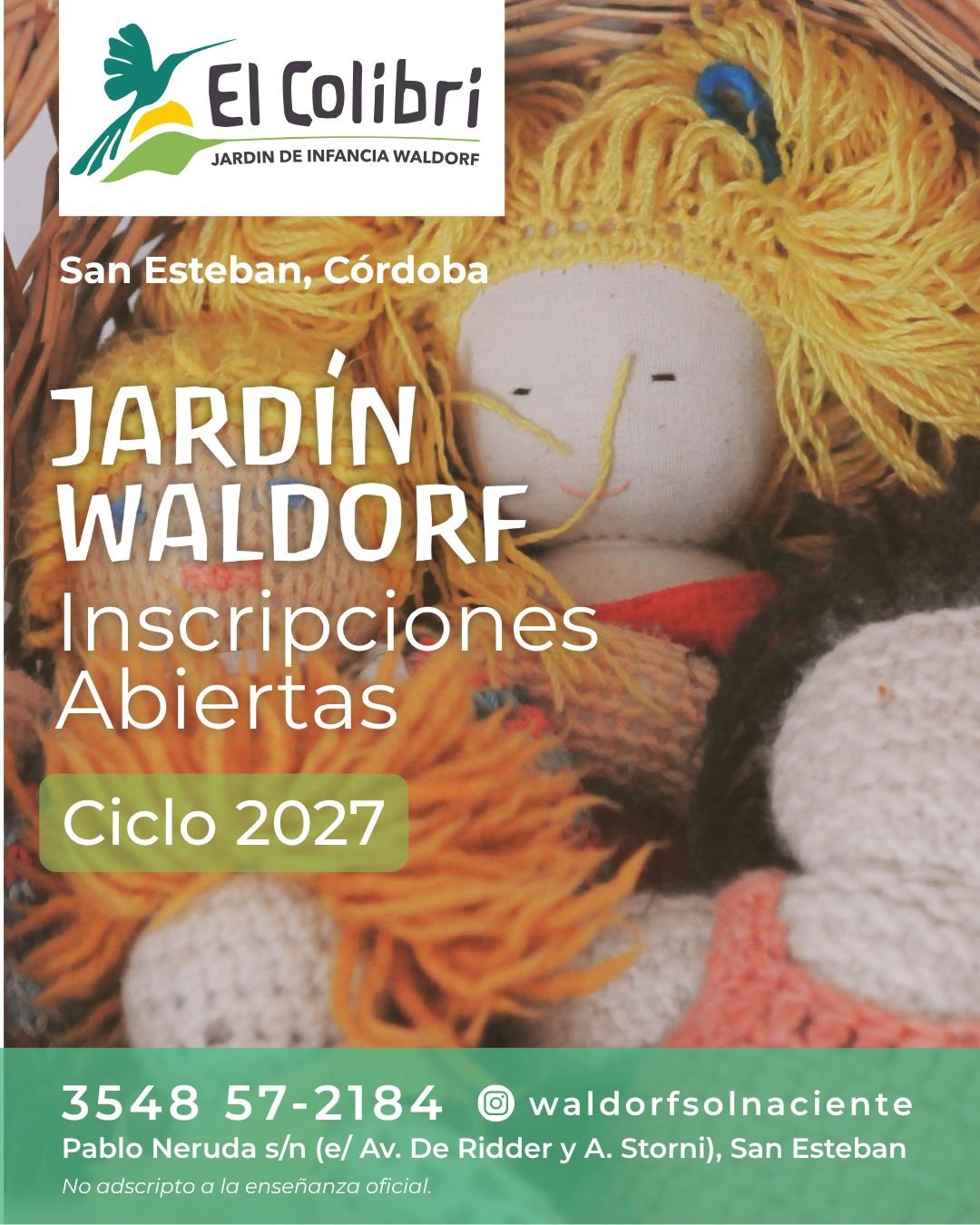 Inscripciones 2027 Jardín Waldorf - muñecas de lana