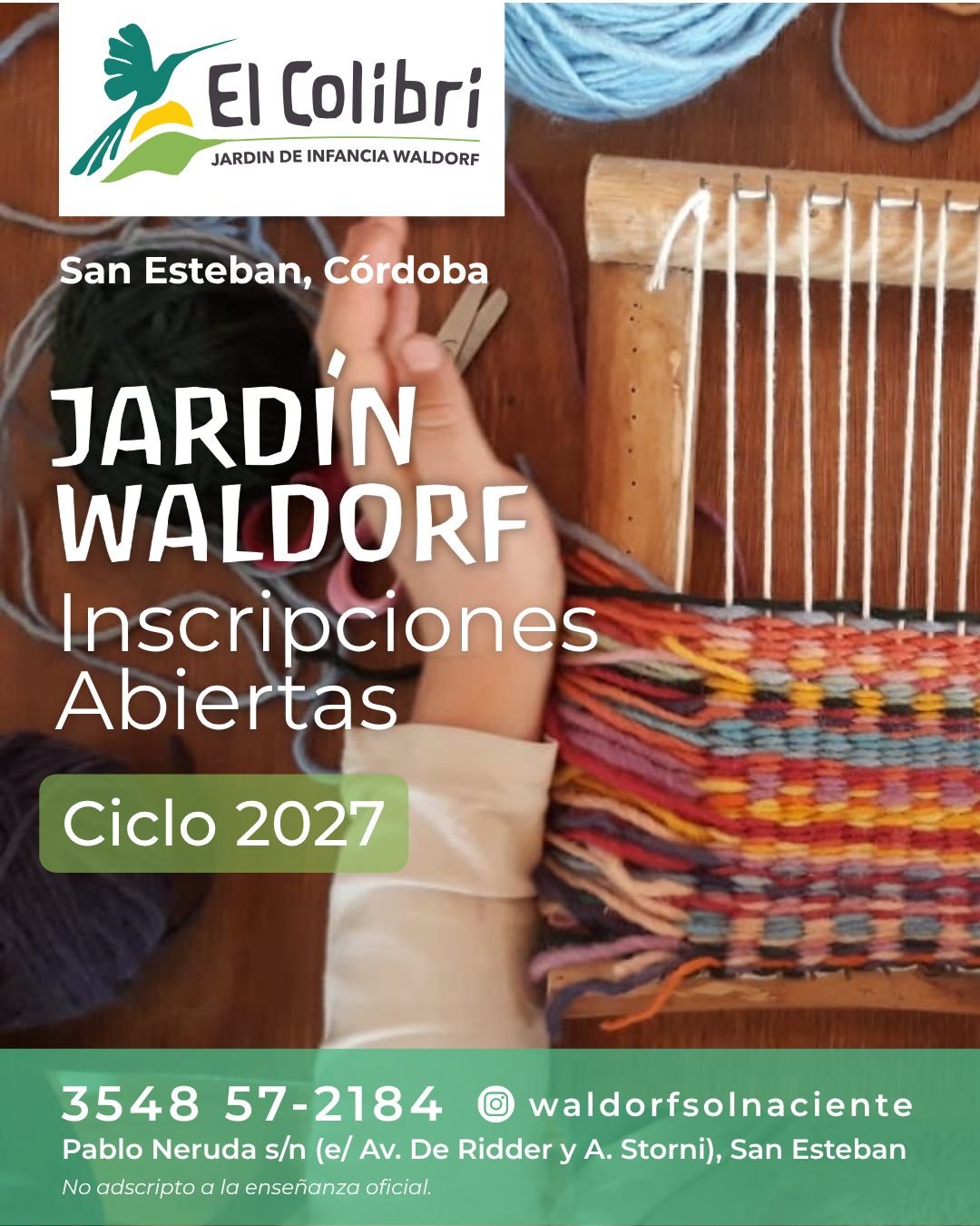 Inscripciones 2027 Jardín Waldorf - telar